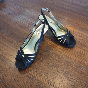Nine West Black Strappy High Heels | Size US 6